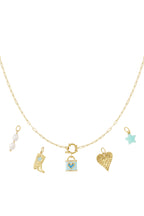 Collana fai da te con cuore blu