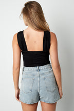 Body Modellante in Spandex con Design a Spalla Singola Taglio Contorno