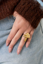 Anelli in acciaio inossidabile con dichiarazione, stile casual, quotidiano, semplice, da donna