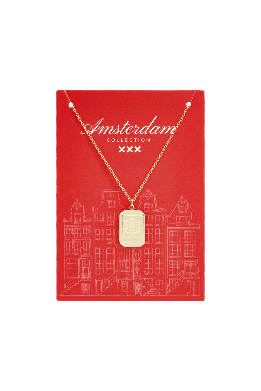 Catena di case sui canali di Amsterdam