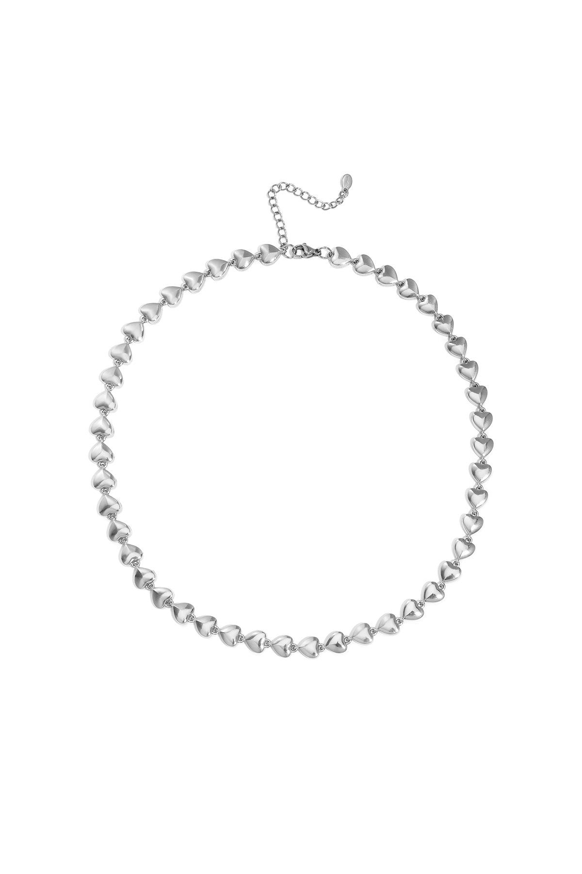 Collane a catena in acciaio inossidabile con cuore, casual, quotidiane, semplici, gioielli da donna