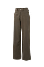 Cotone Tessuto Pantaloni Dritti Donna Casual Colore Puro