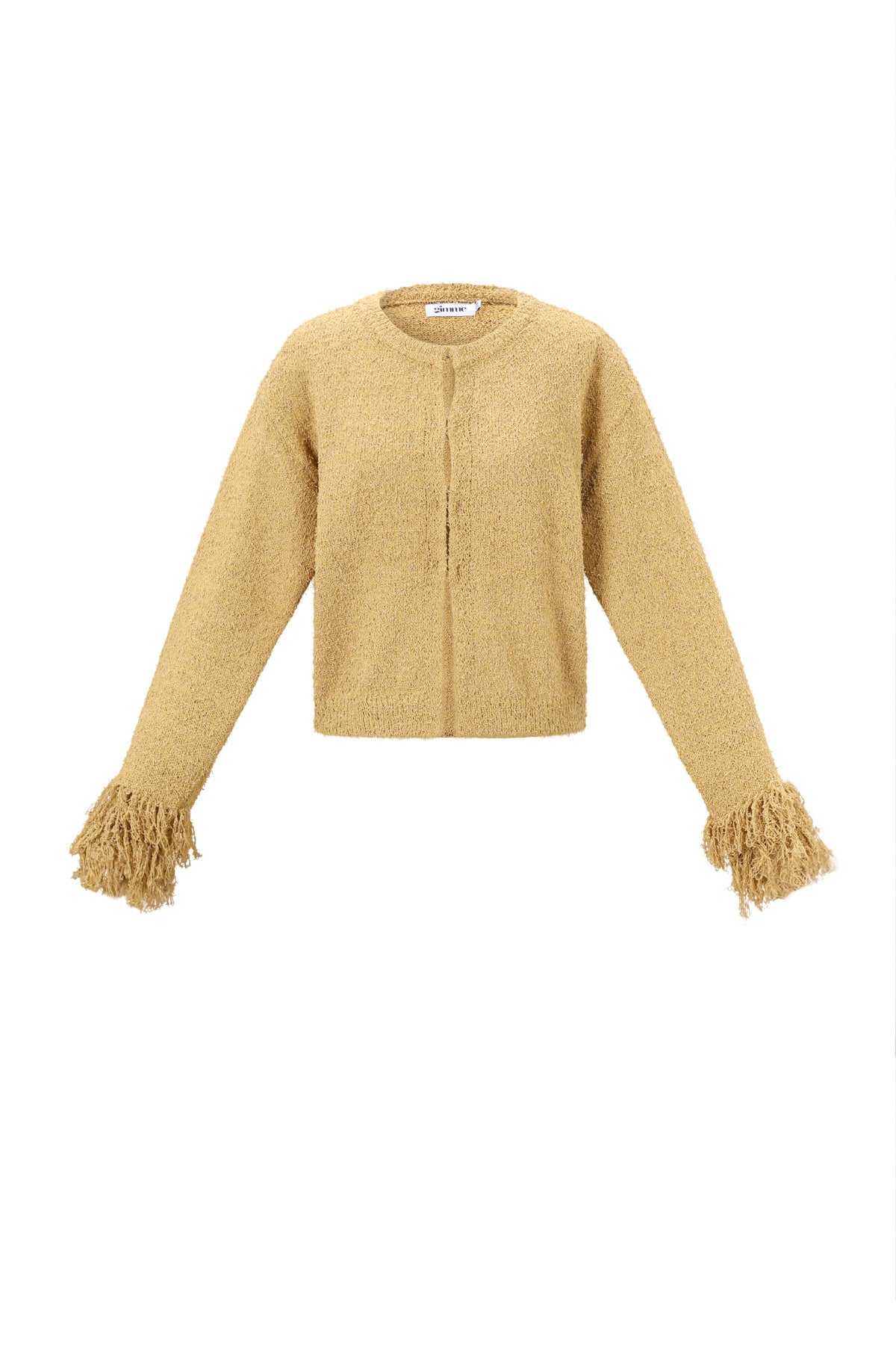 Cardigan in Maglia Fibra di Poliestere Donna Casual Colore Puro Autunno/Inverno