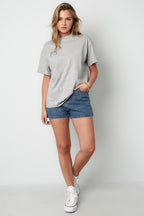 Cotone Maglietta Donna Casual Letters