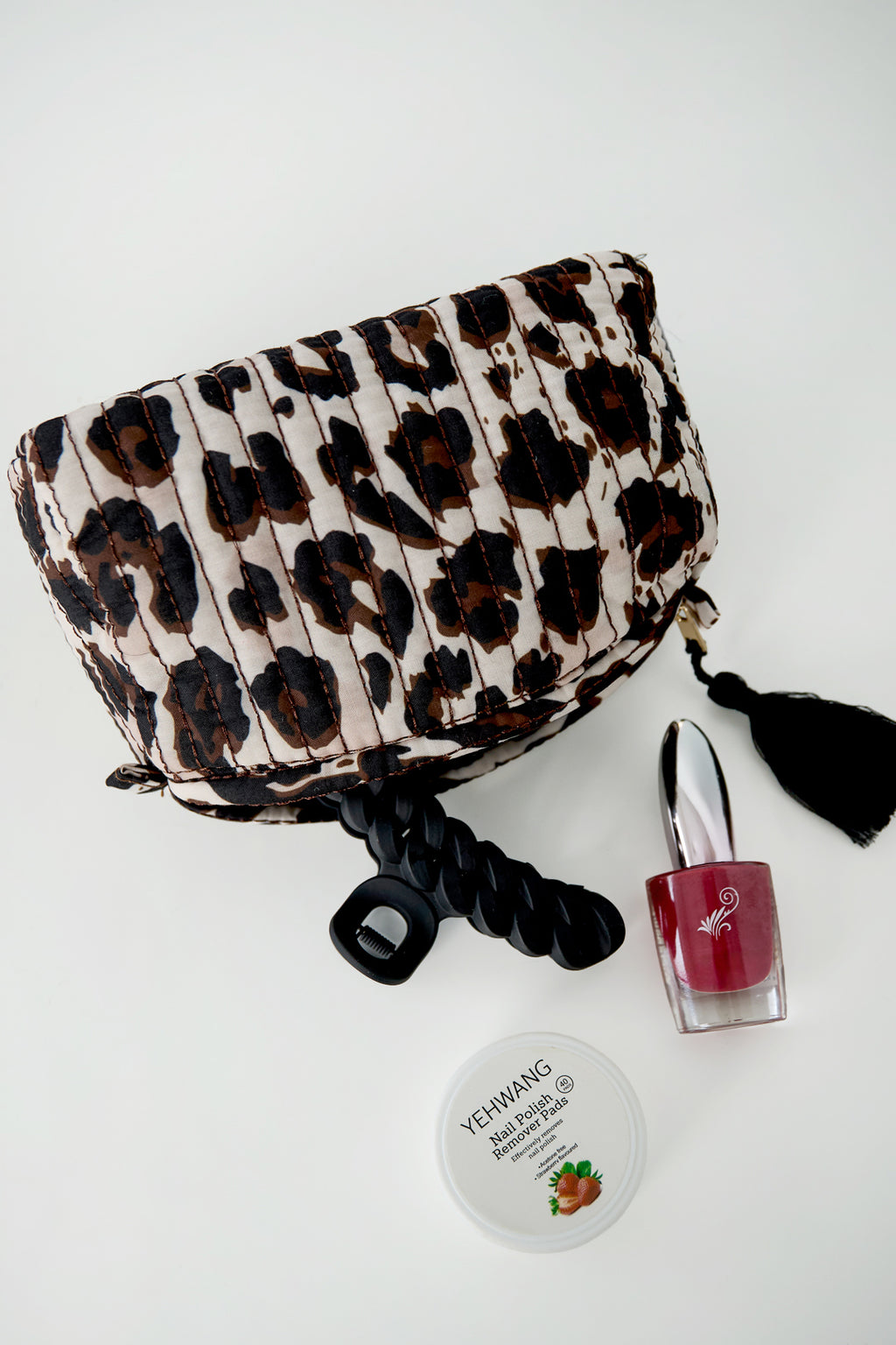 Borse per il trucco con stampa leopardata, accessori quotidiani in poliestere