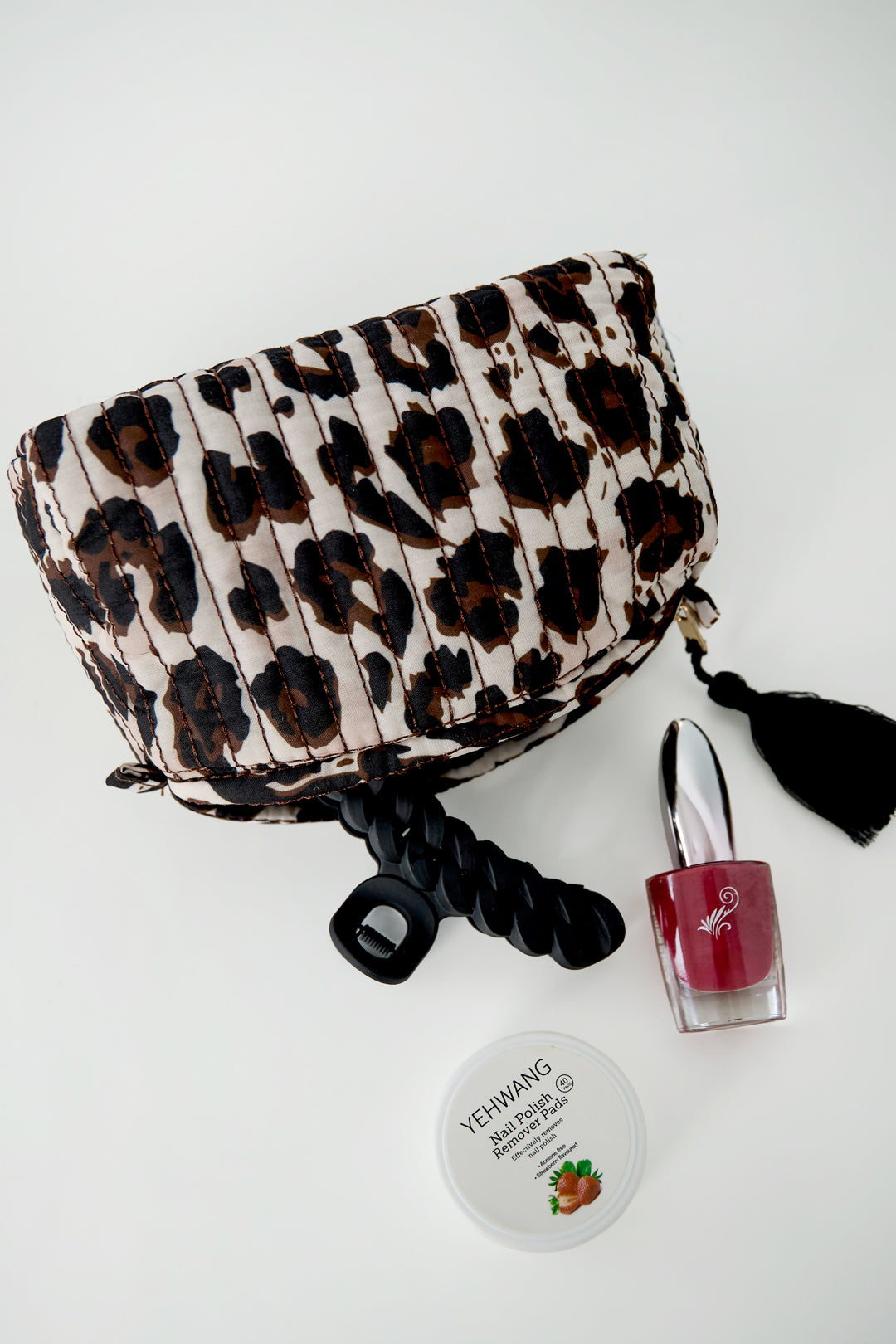 Borse per il trucco con stampa leopardata, accessori quotidiani in poliestere