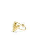 Anello con cuore struttura martellata