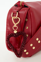 Portachiavi a forma di cuore, casual, in cristallo, accessori quotidiani