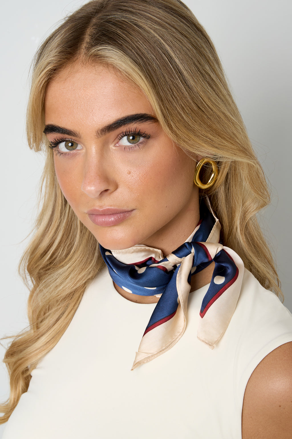 Sciarpe estive a pois, casual, in poliestere, accessori quotidiani