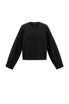 Maglioni in Fibra di Poliestere Tessuto Donna Stile Casual Colore Puro Autunno/Inverno