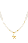 Collana con stella marina e perle