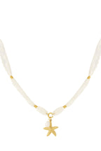 Collana con stella marina e perle