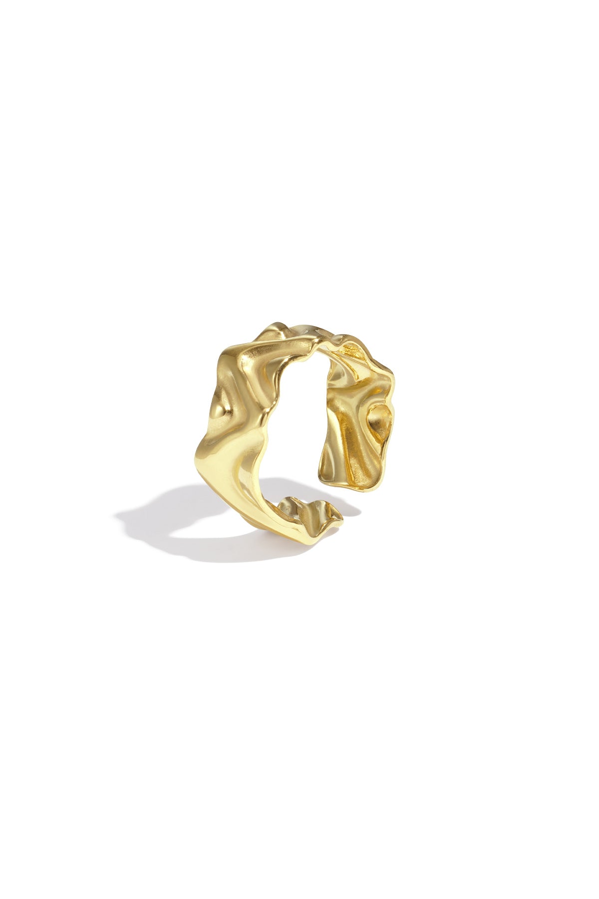 Anelli minimalisti in acciaio inossidabile di forma irregolare, casual, quotidiani, semplici, gioielli da donna