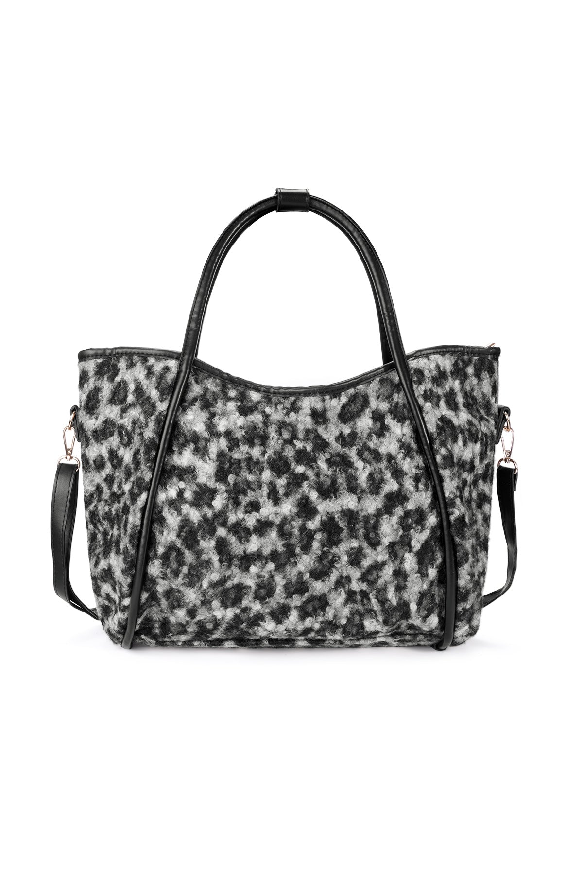 Borse tote con stampa leopardata, casual, in cotone, accessori quotidiani