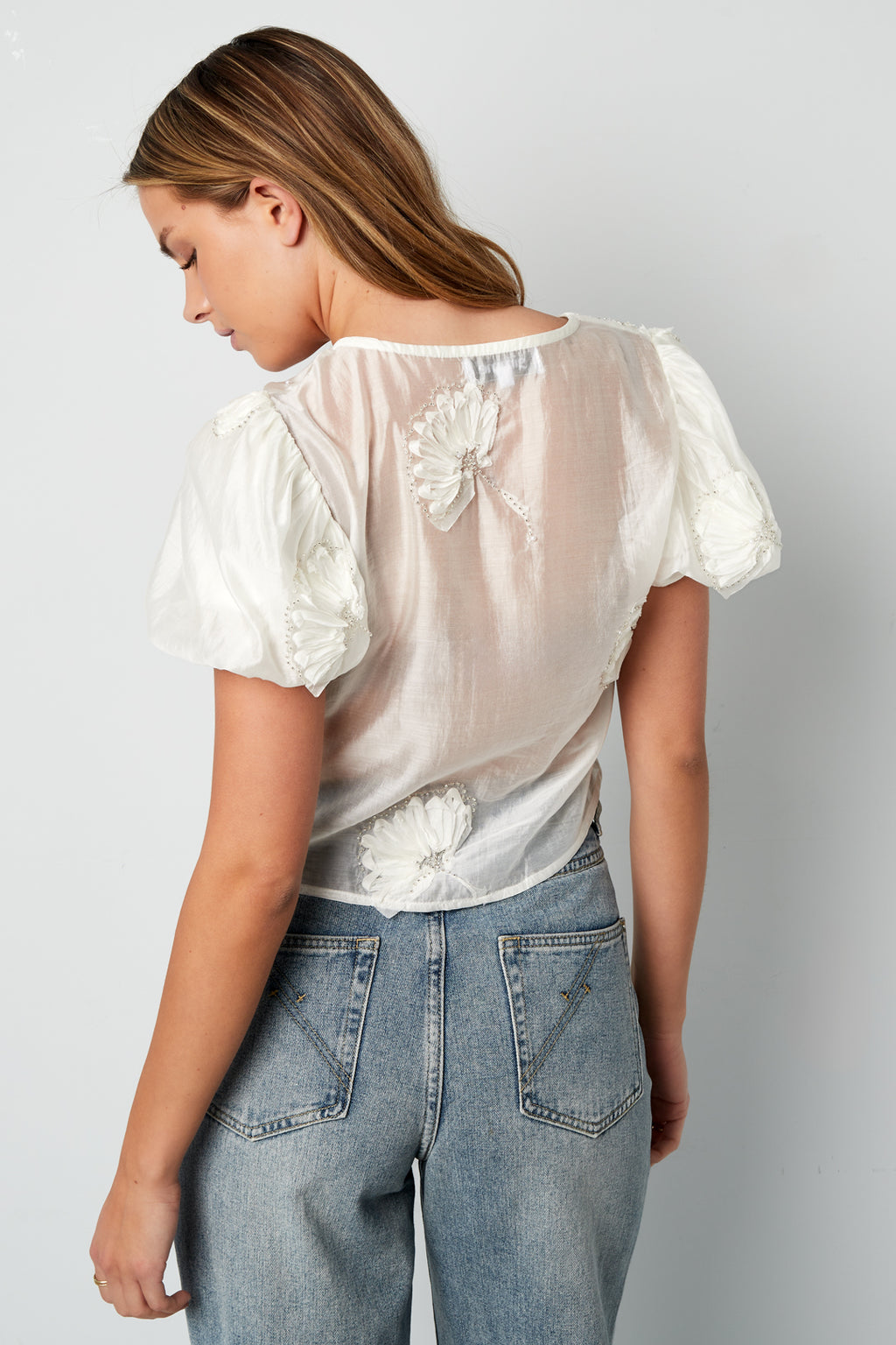Organic Cotton Woven Donna Top Manica Corta Bohemian Stampa Fiorita Nodo