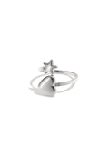 Anello con cuore e stella