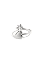 Anello con cuore e stella
