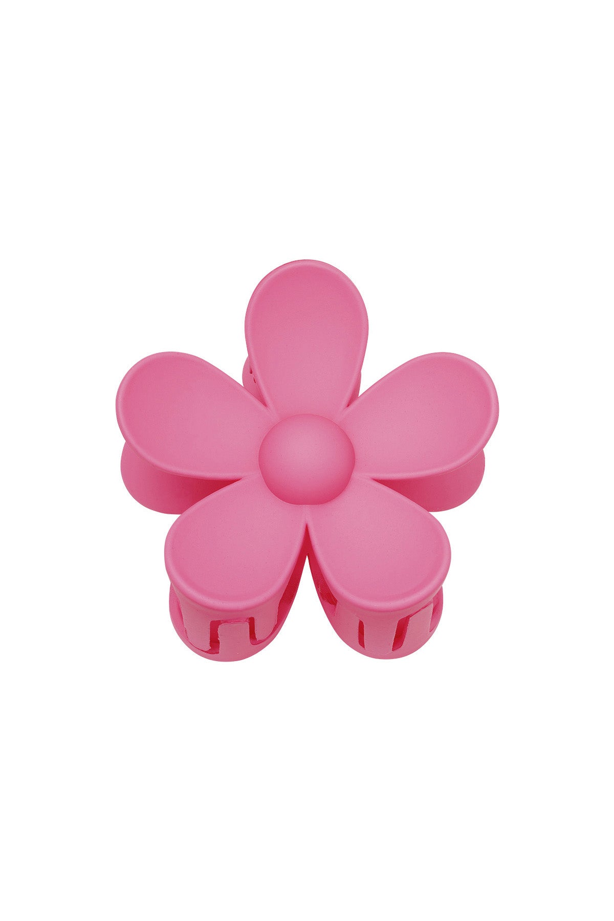 Fermaglio per capelli fiore margherita opaca tinta unita fucsia Resina