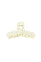 Fermacapelli fiori in fila - crema Plastica
