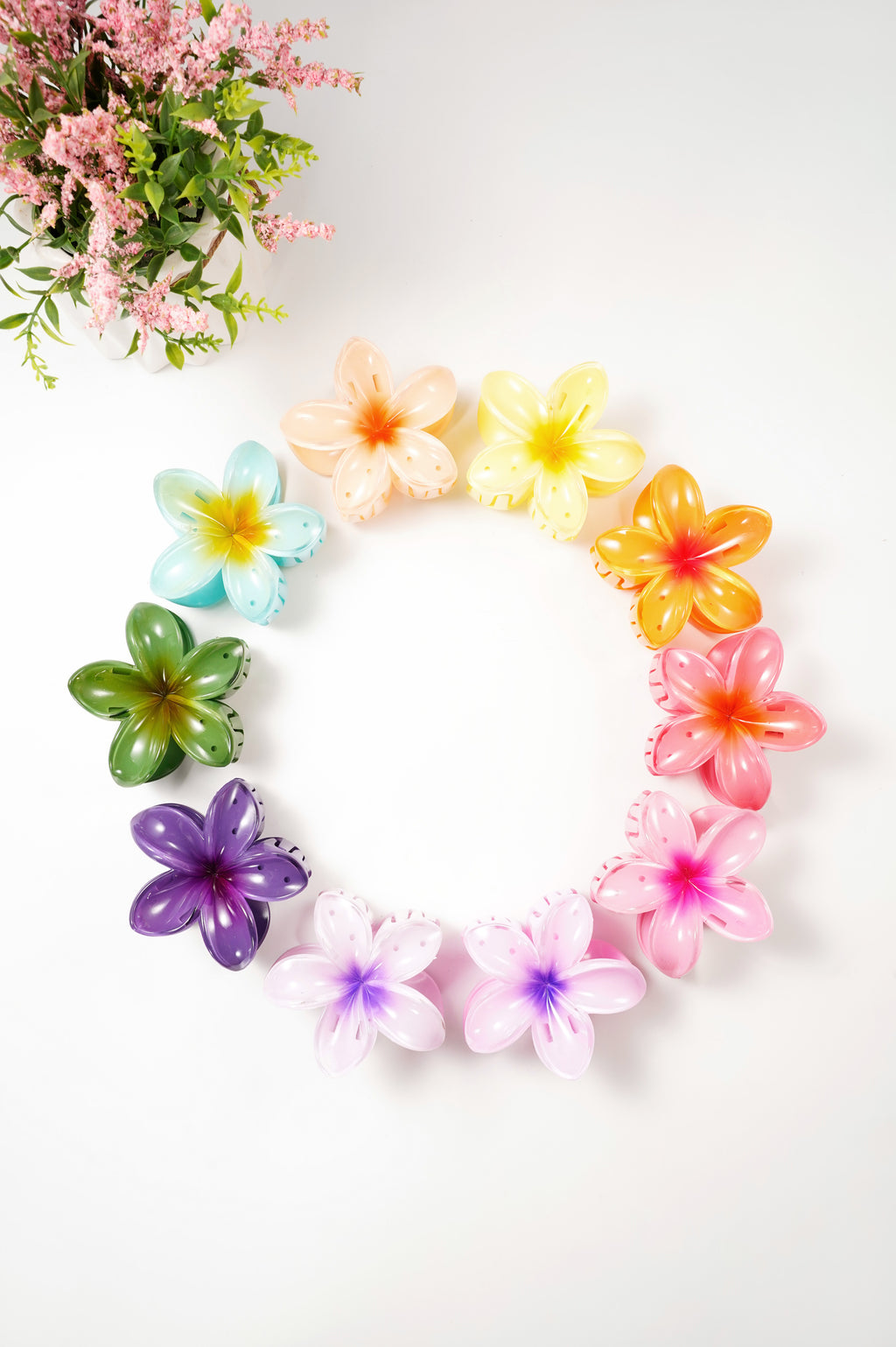 Fermaglio per capelli con fiore sfumato Hawaii Love