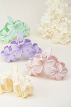 fermaglio per capelli con fiori grandi - rosa zucchero filato