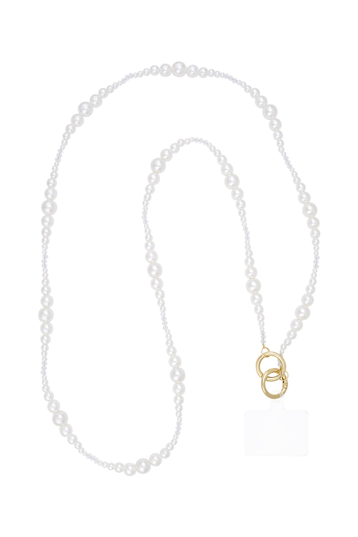 Adorazione di perle del cavo del telefono - Colore oro bianco