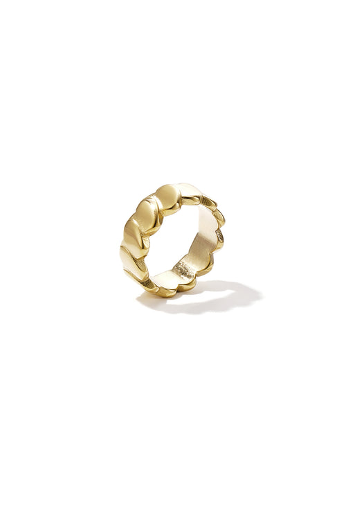 Anello con cuore a strati