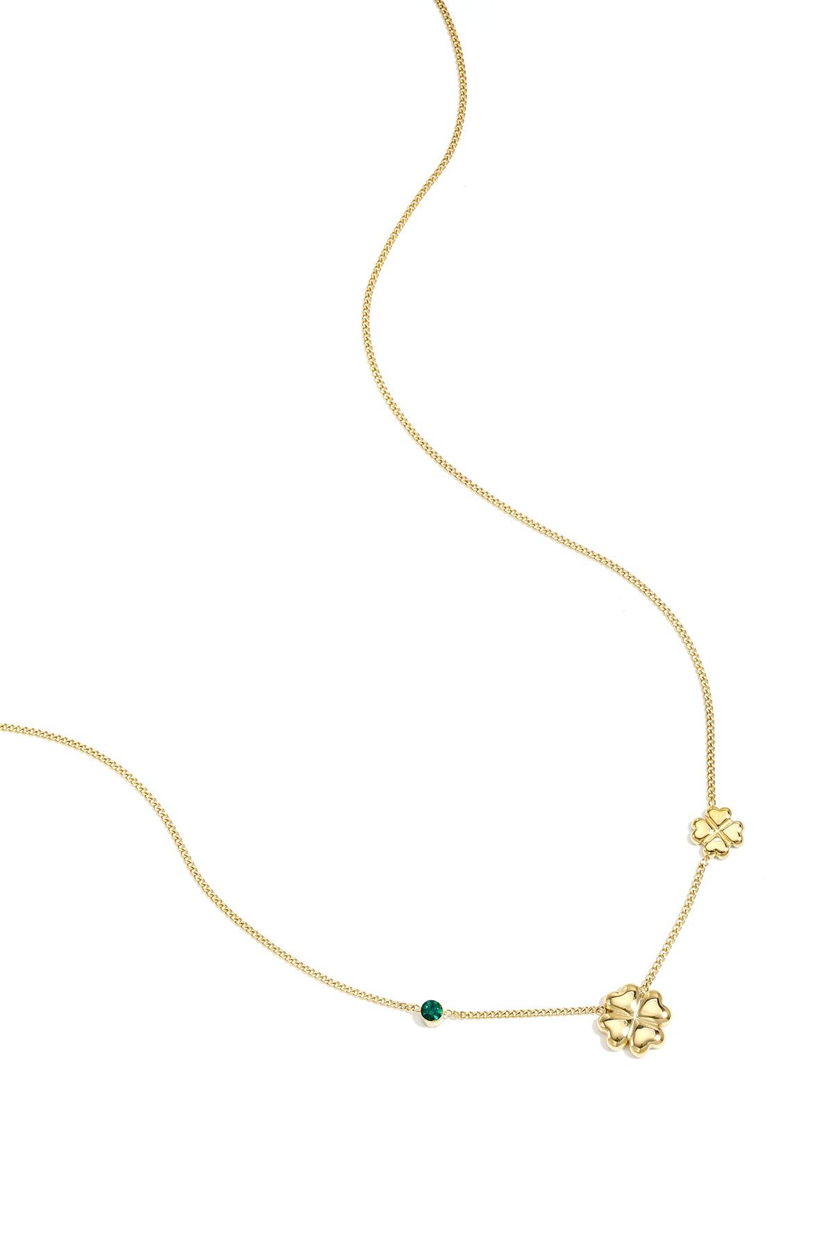 Collana con trifogli e pietre colorate