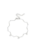 Bracciale con motivo a zigzag e pietre