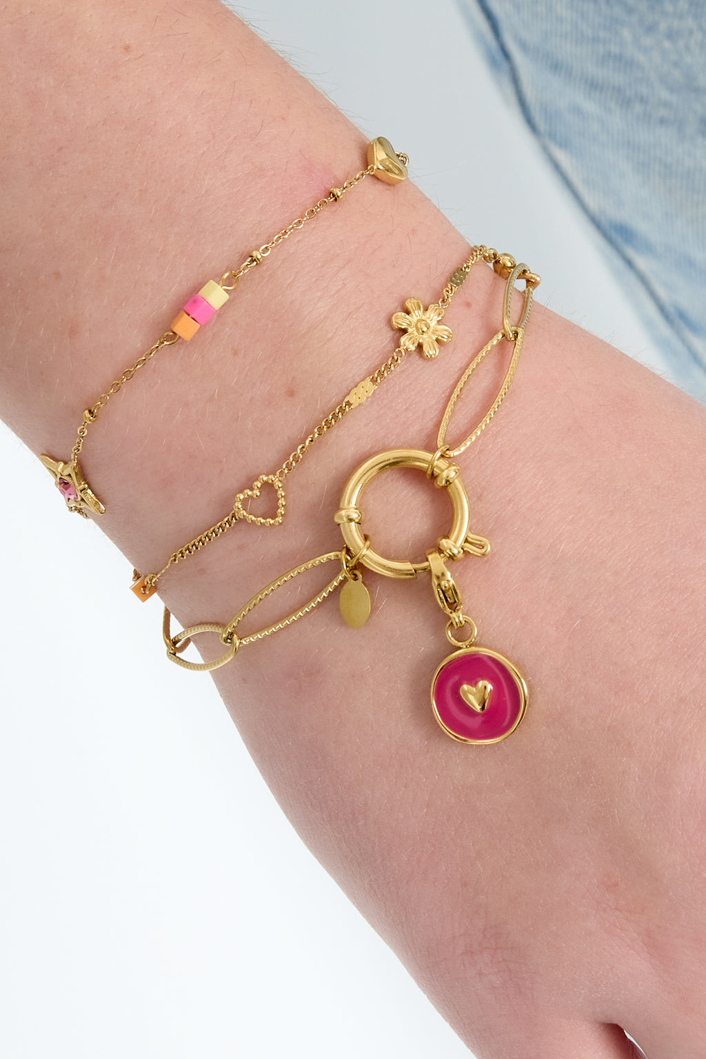Braccialetti a catena in acciaio inossidabile, fai da te, semplici, quotidiani, serie di gioielli da donna