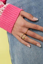 Anello con pietre minimaliste