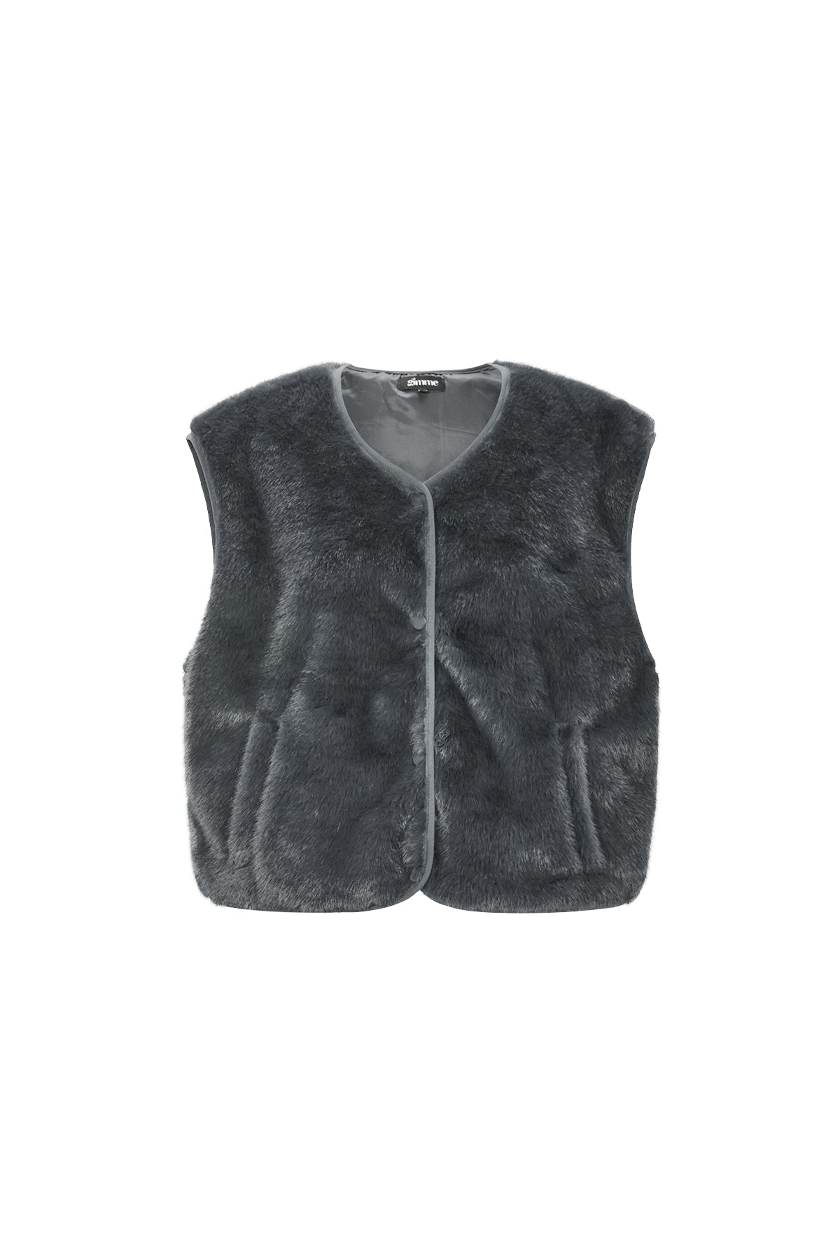 Gilet senza maniche in pelliccia sintetica