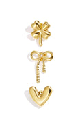 Spille in acciaio inossidabile a forma di cuore semplici quotidiane serie di gioielli da donna