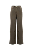 Cotone Tessuto Pantaloni Dritti Donna Casual Colore Puro