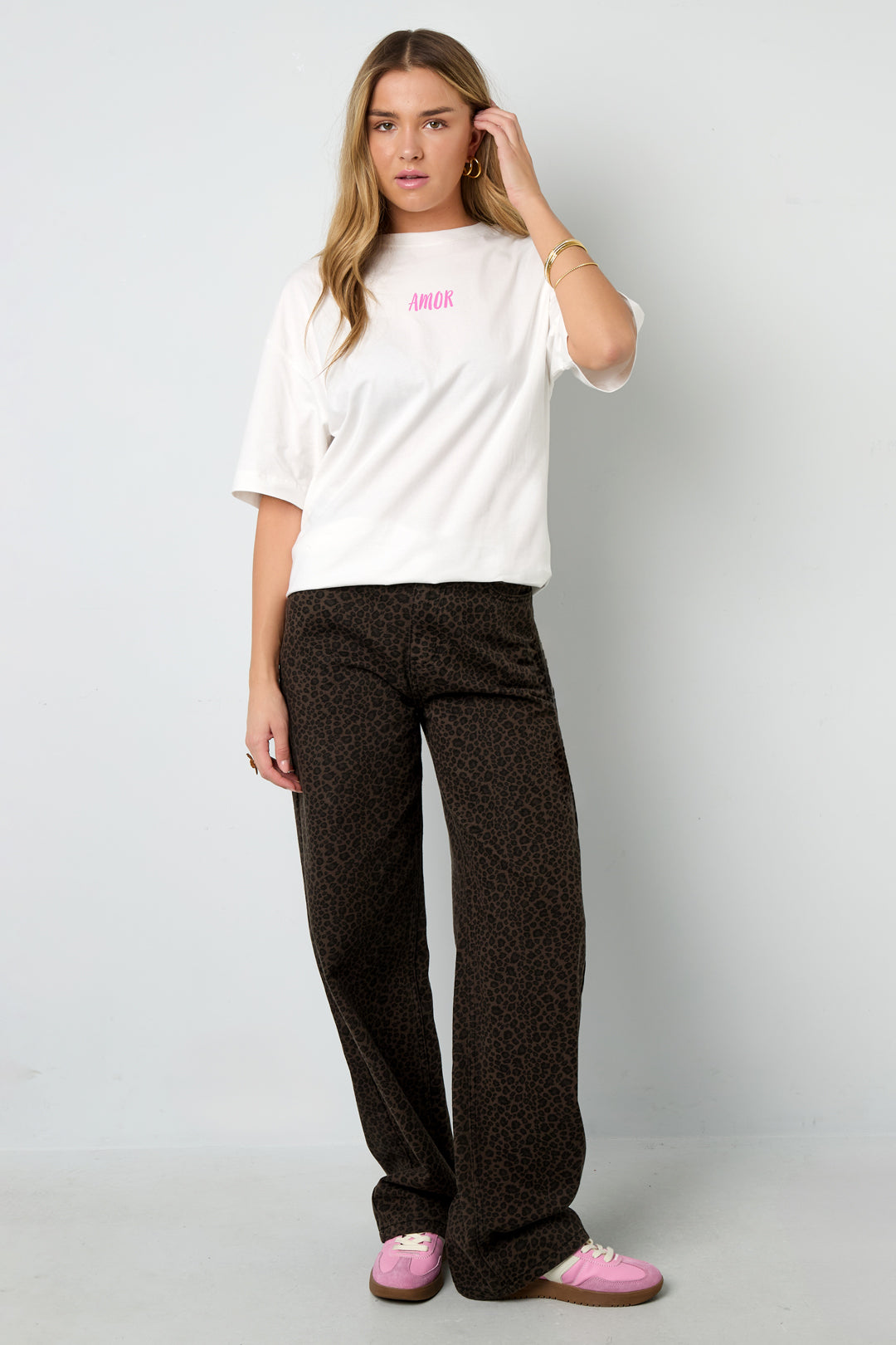 Cotone Maglia T-shirt Donna Casual Lettere
