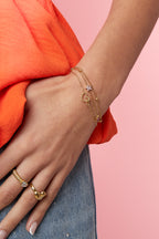 Bracciale con ciondolo a forma di cuore unito