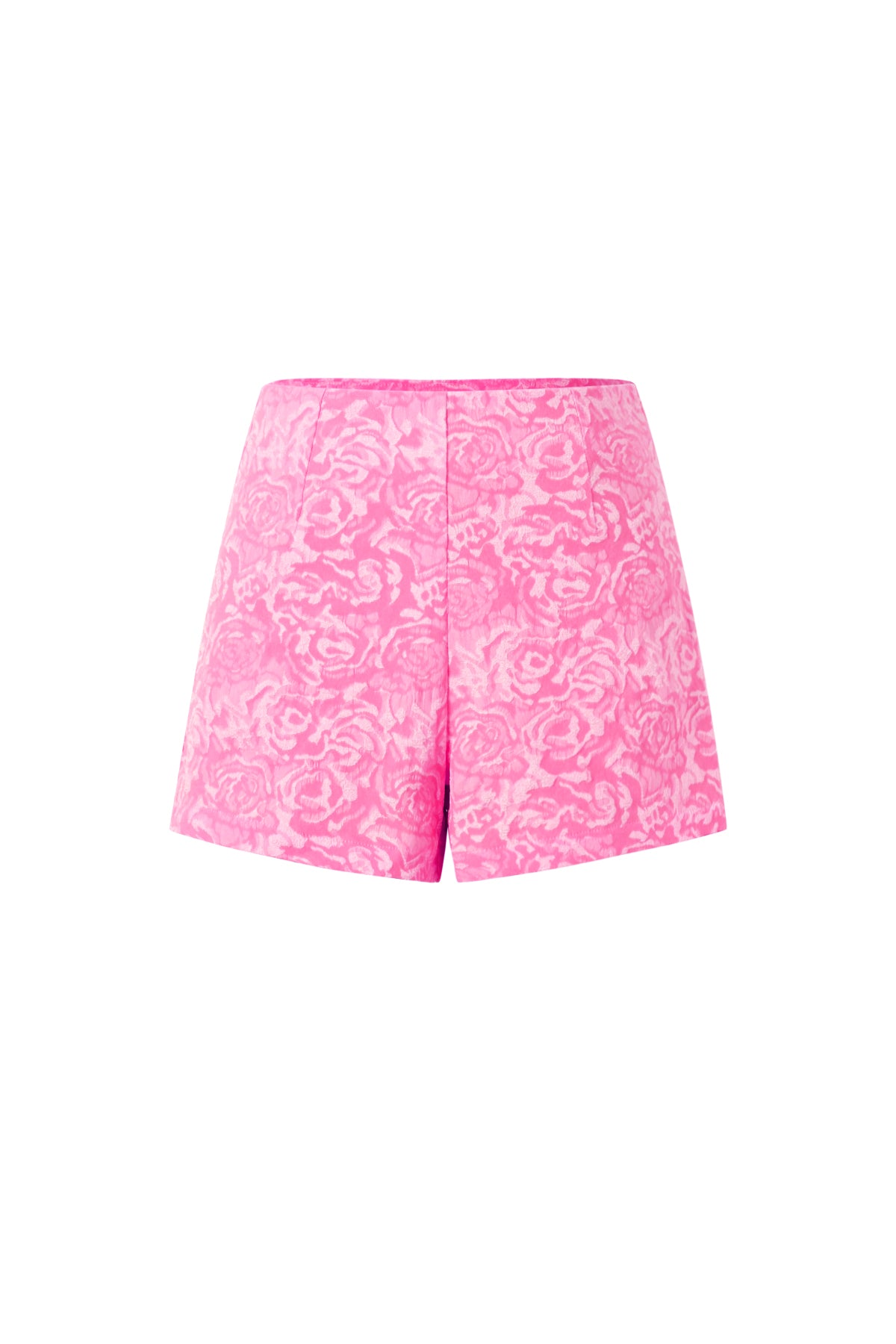 Shorts Donna in Fibra di Poliestere Tessuta Stampa Fiorita Elegante