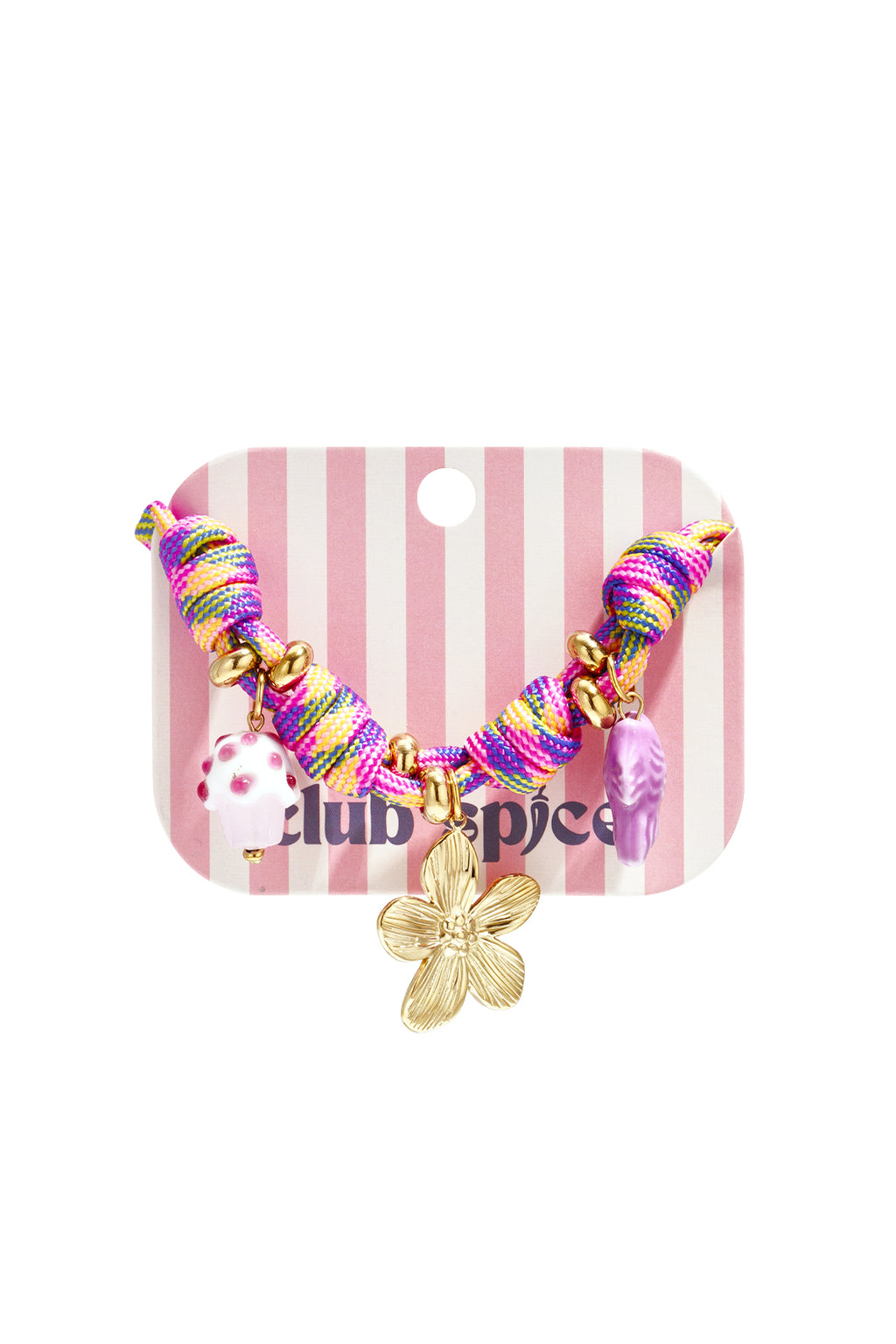 Braccialetti con ciondoli in corda, serie romantica, casual e floreale, gioielli da donna