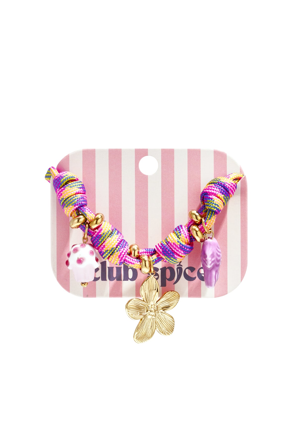 Braccialetti con ciondoli in corda, serie romantica, casual e floreale, gioielli da donna