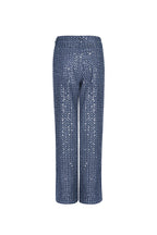 Jeans Tessuto Pantaloni Dritti Donna Casual Paillettes