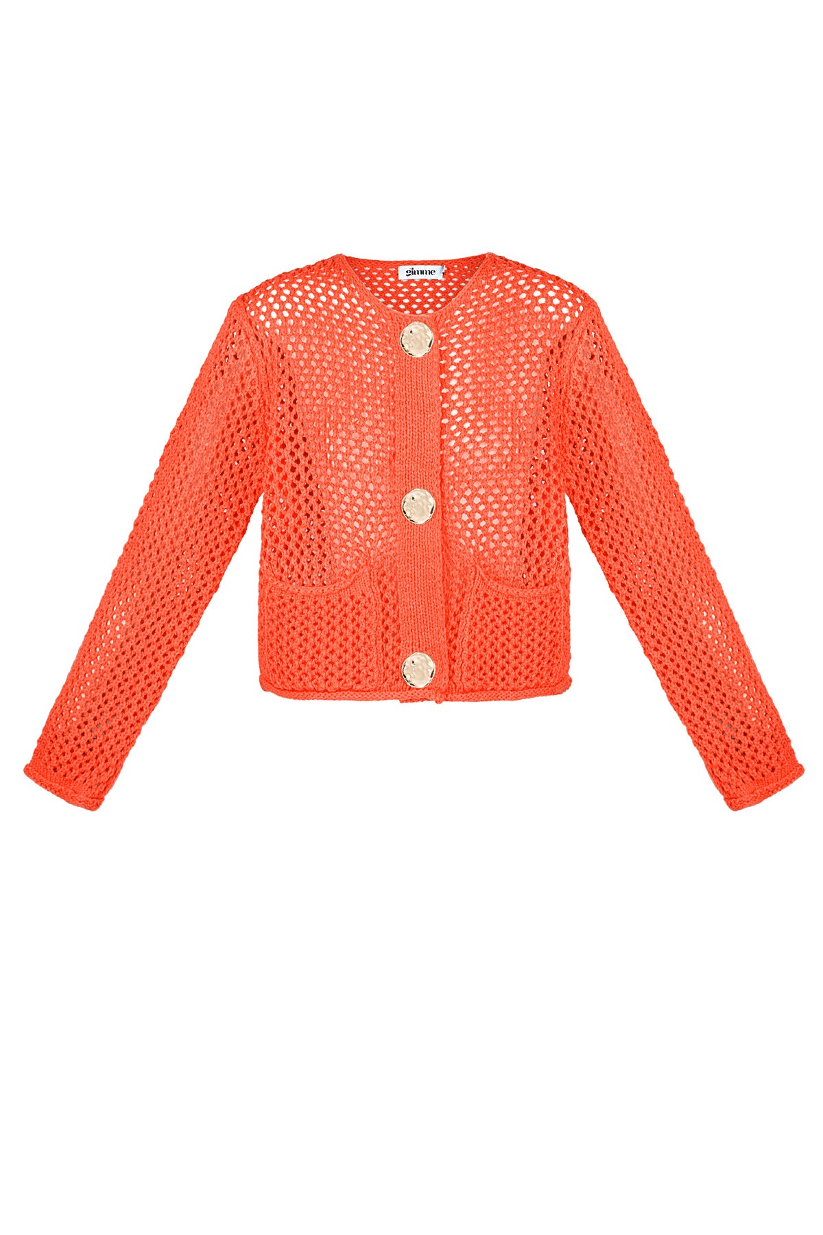 Cardigan di Maglia in Poliestere Donna Aperto Anteriore Motivo Uncinetto