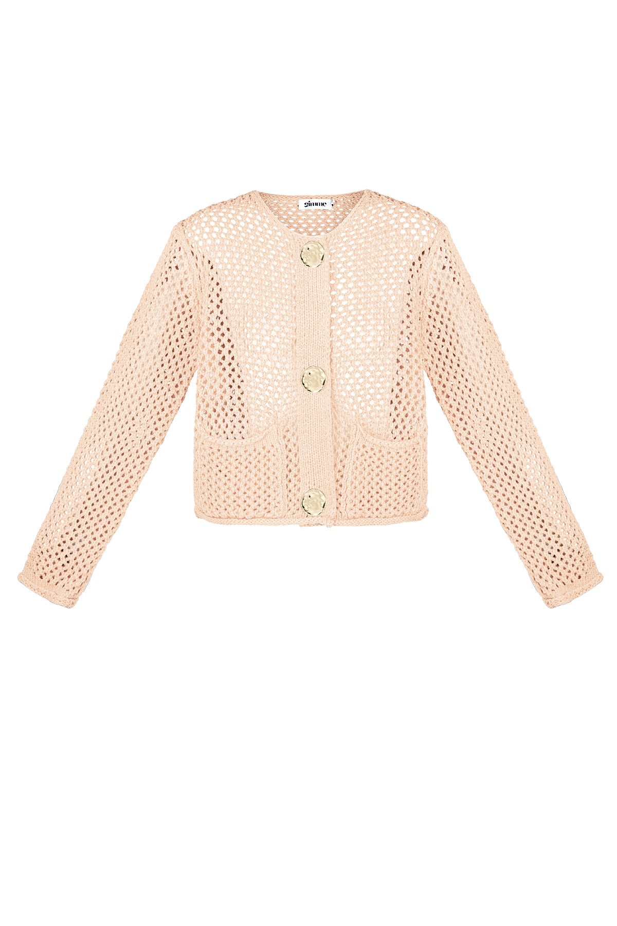 Cardigan di Maglia in Poliestere Donna Aperto Anteriore Motivo Uncinetto