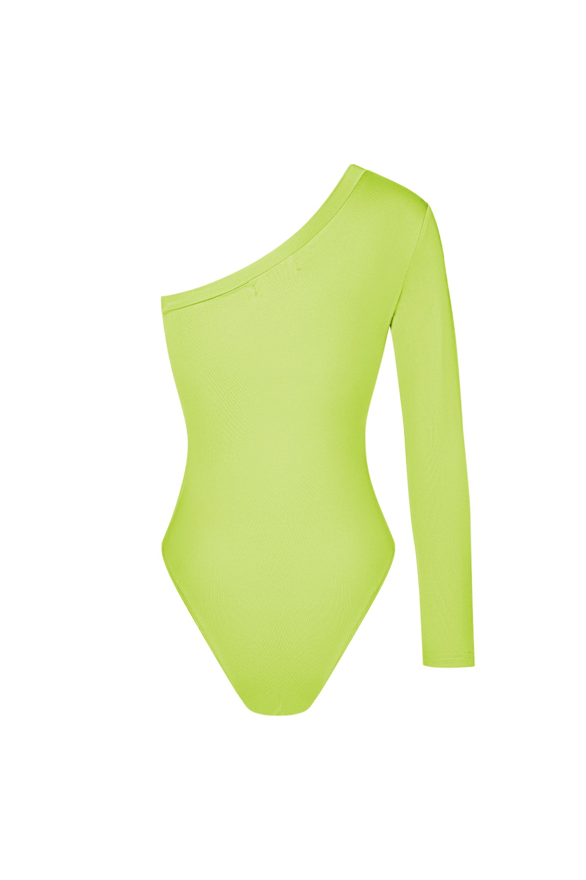 Body Donna a Spalla Singola in Poliestere Design Asimmetrico