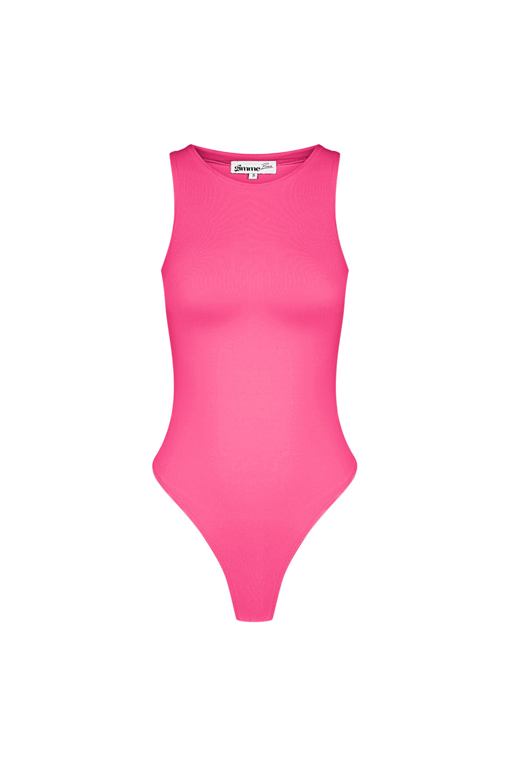 Poliestere Donna Body Senza Maniche Collo Alto Form-Fitting