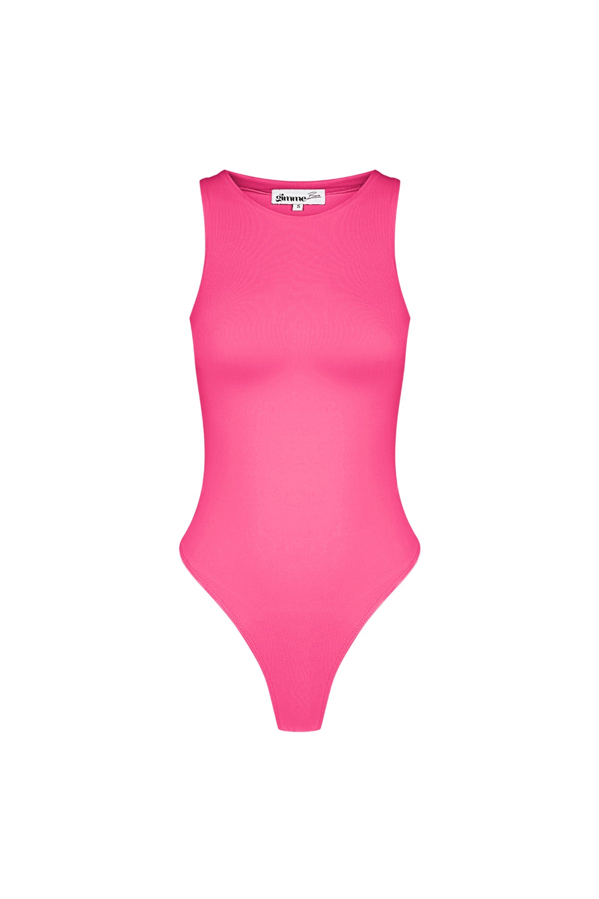 Poliestere Donna Body Senza Maniche Collo Alto Form-Fitting