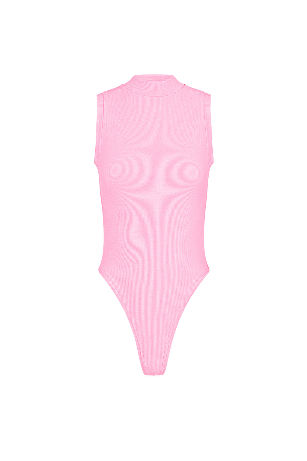 Viscosa Donna Body Senza Maniche Collo Alto Design Minimalista