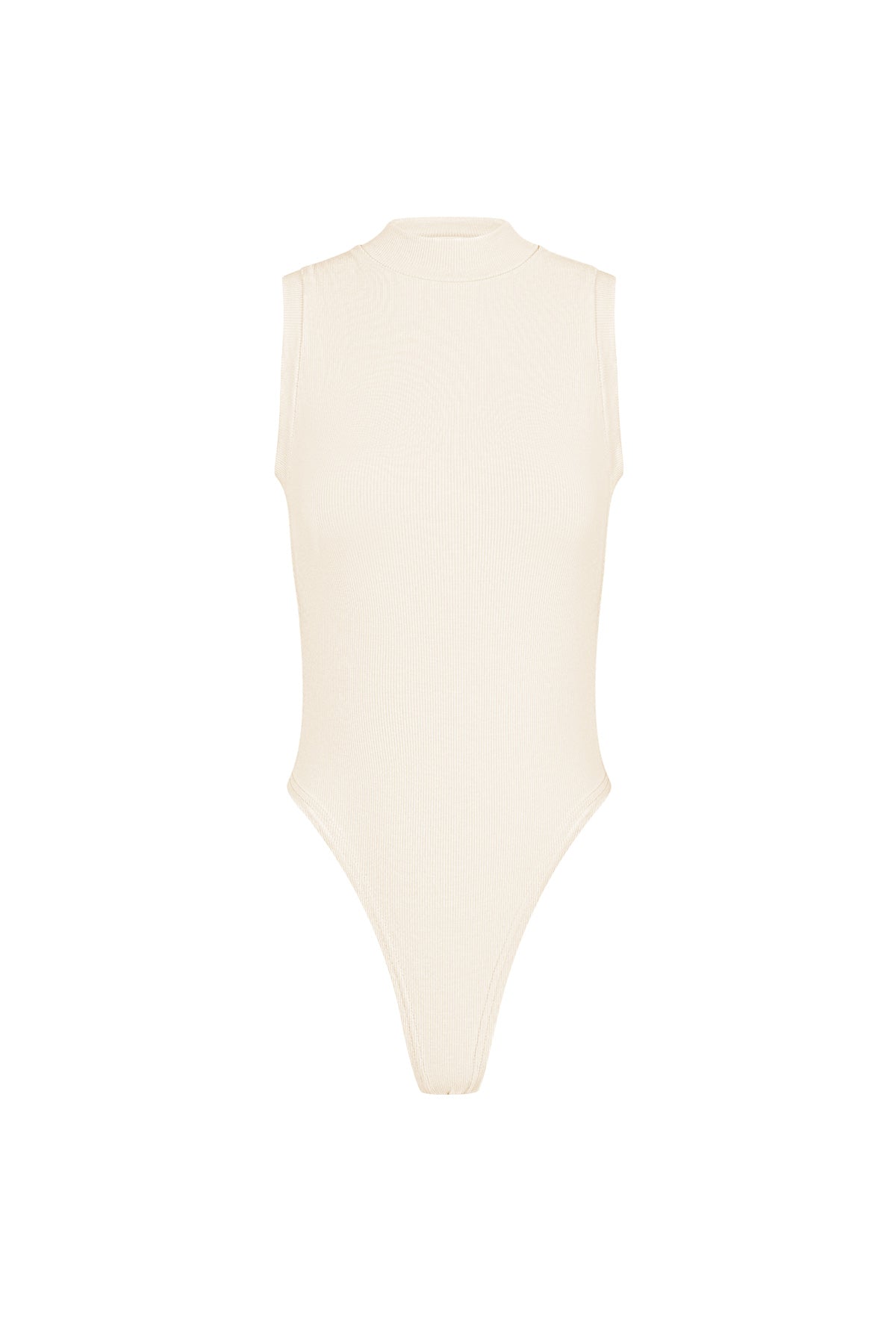 Viscosa Donna Body Senza Maniche Collo Alto Design Minimalista