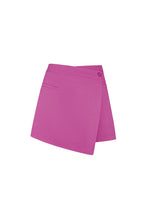 Gonna corta in poliestere da donna Design asimmetrico con sovrapposizione