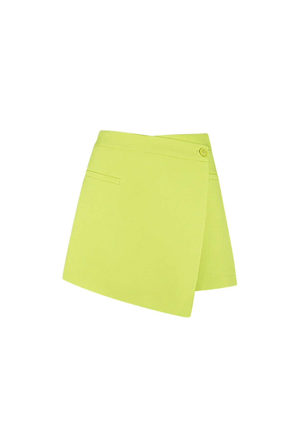 Gonna corta in poliestere da donna Design asimmetrico con sovrapposizione