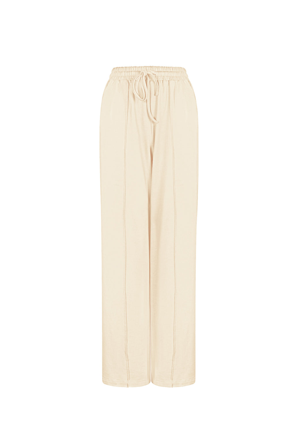 Cotone Pantaloni a gamba larga Donna Vita con cordino comoda